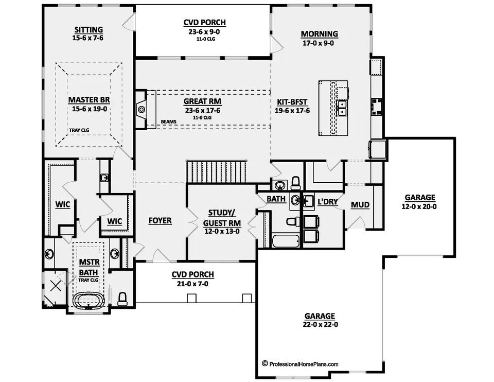 The Signature main level floor plan